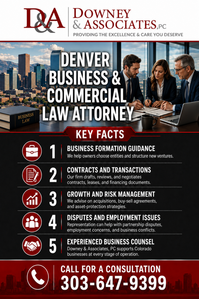 Business and Commercial Law Attorney Infographic