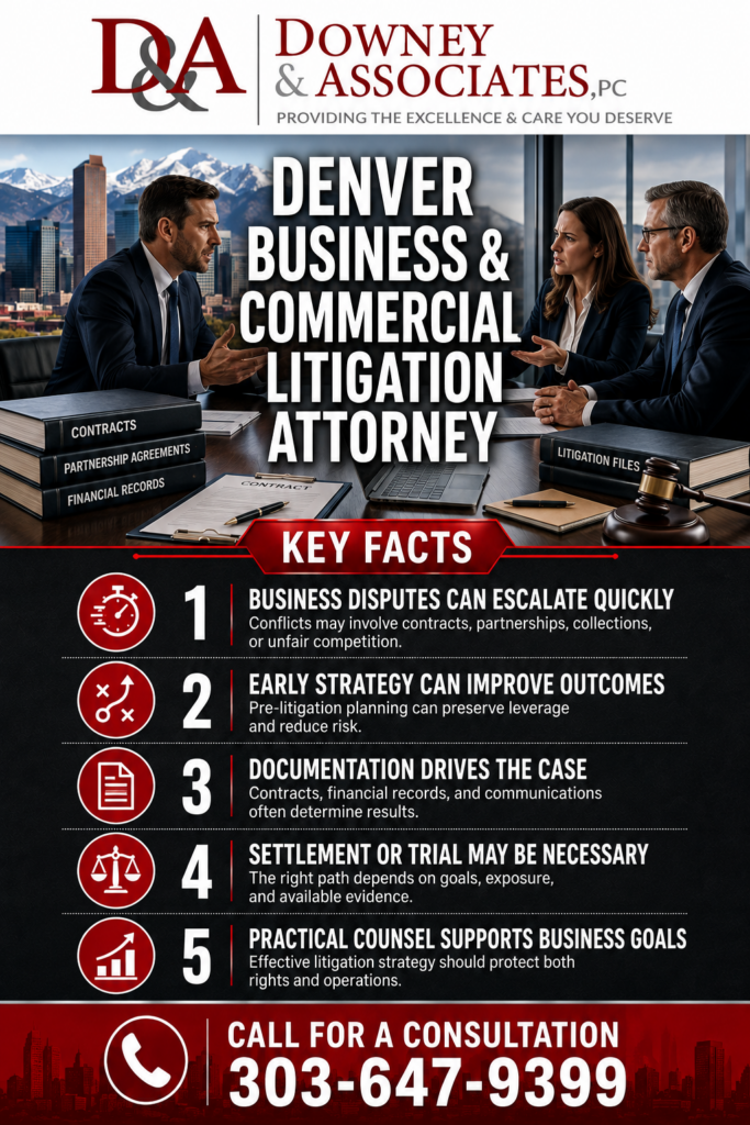 Business and Commercial Litigation Attorney Infographic