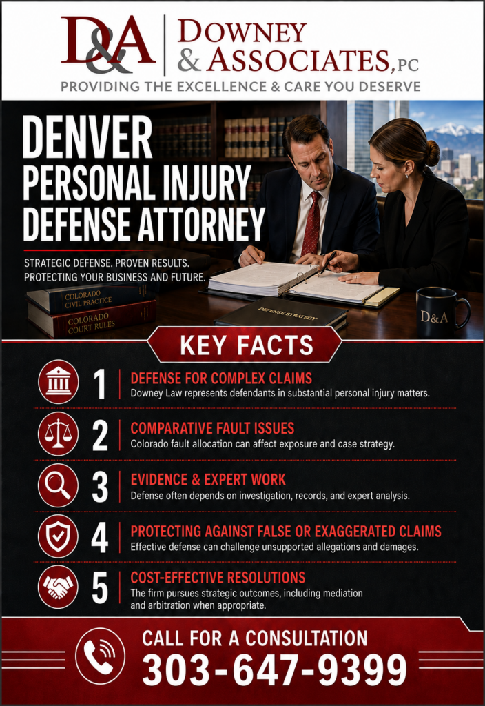Personal Injury Defense Attorney Infographic