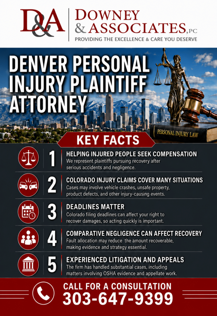 Personal Injury Plaintiff Attorney Infographic